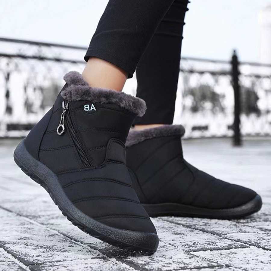 mid-calf Women's warm shoes Solid-color cotton boots women's Winter shoes Cotton boots cheap shoes clearance free shipping D260917