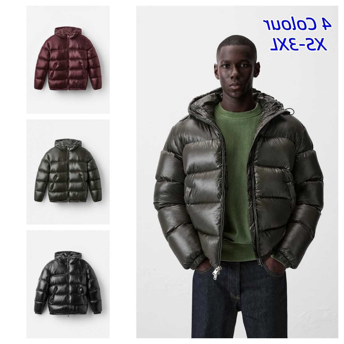 Fit 2026 Winter Neutral Clean Style Cotton Padded Coat Casual Zipper Hooded Solid Jacket Fashion Cold-proof Warm Parka Outerwear H260917