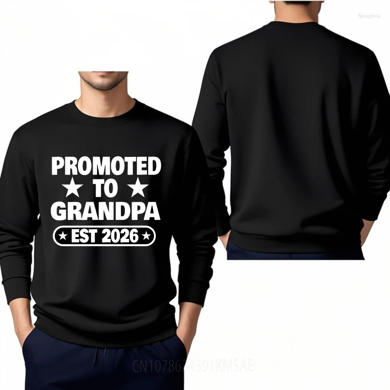 Men's Hoodies Man Pullover Fashion Spring Unisex Promoted To Grandpa Est 2026 Street Wear O Neck Sweatshirt Hip-hop Boys Hoodie