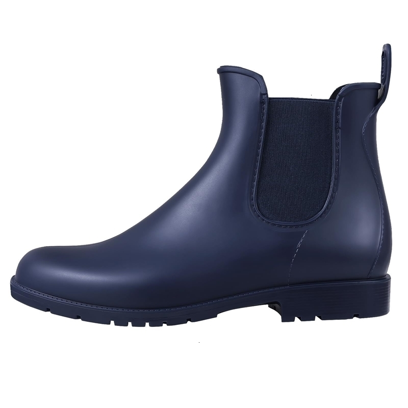 Evshine Fashion Short Rain Shoes For Women Lady Chelsea Boots Outdoor Antislip Waterproof Sodt Rubber Ankle Boot yy260915