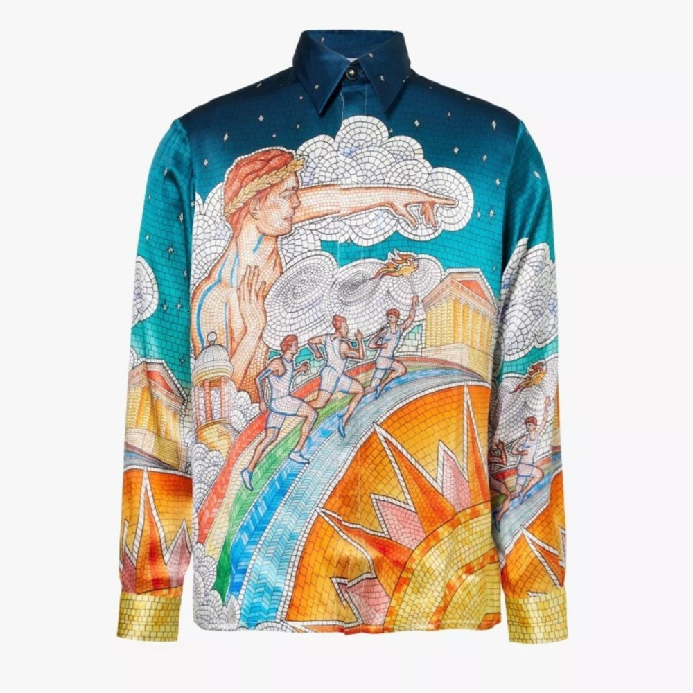 Casalyness Blancas Set Long Sleeve Men's Shirts Casual Lapel Polo Shirt Designer Fashion Lightweight Hoodie Luxury Rainbow Graphic Hoodie Women