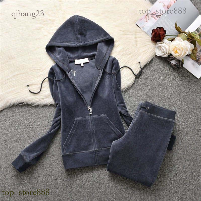 Juicy Tracksuit Women Designer High Quality Sexy Set Vintage 2 Piece Set Autumn Luxury Brand Hoodie Fashion Juicy Coture Tracksuit Juicywomen Sports