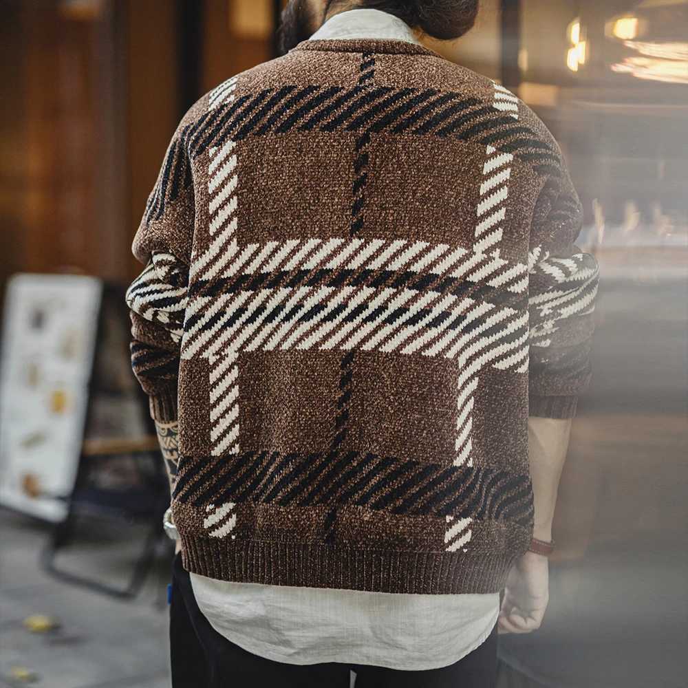Crew-neck Maden Christmas Vintage Chenille Sweater Thickened Warm Knitted Pullover Unisex Versatile Sweater for Fall and WinterW260915