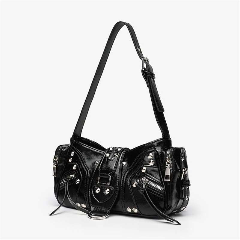Women Bag 2026 Y2K PU Rivet Fashion y Vintage Locomotive Style Shoulder Bag Pures and Bags Crossbody Girls260911ww