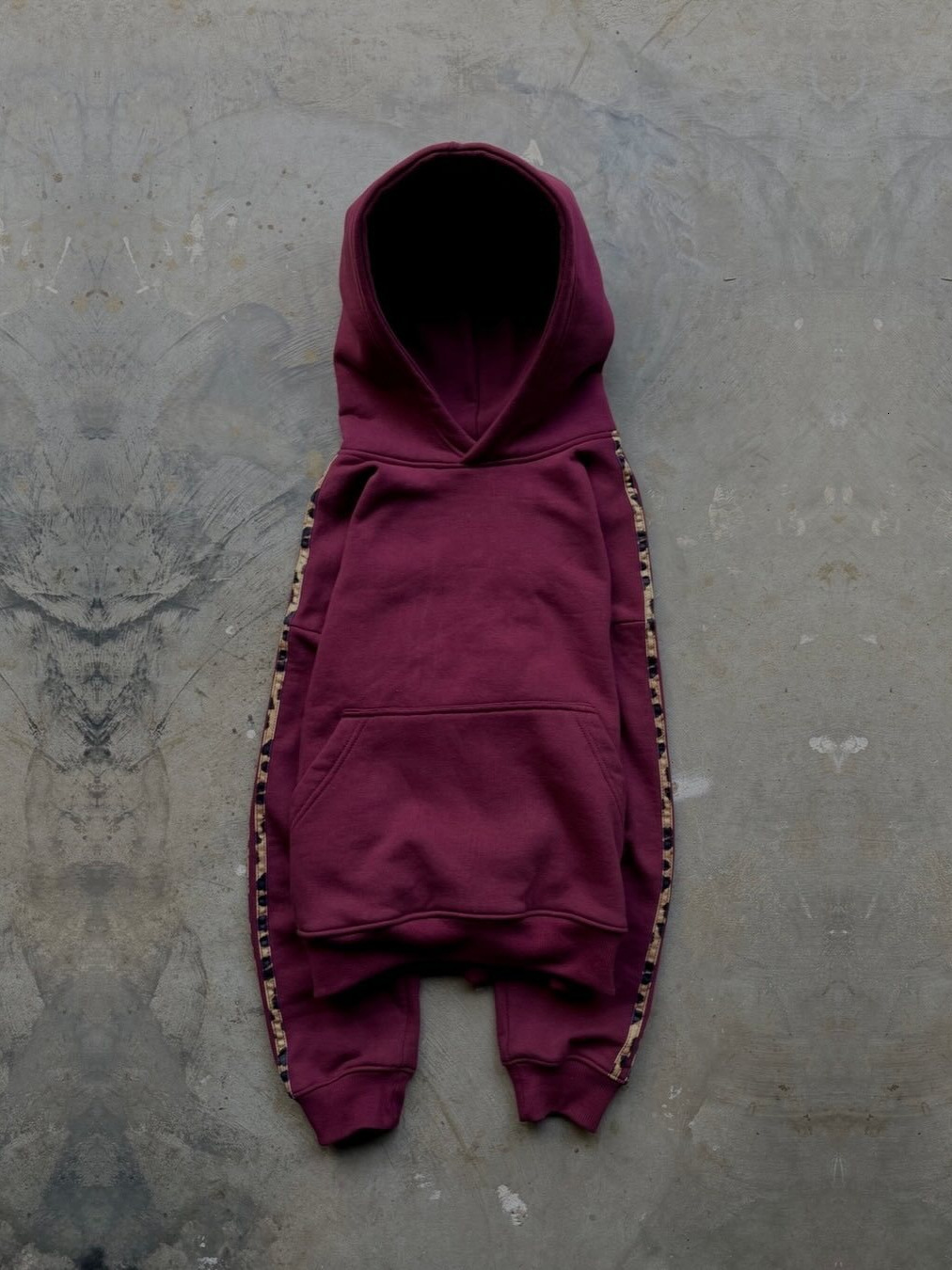 Cross-border European and American style, trendy dark print hoodie, long-sleeved T-shirt, pullover, retro outerwear, street fashion 4c