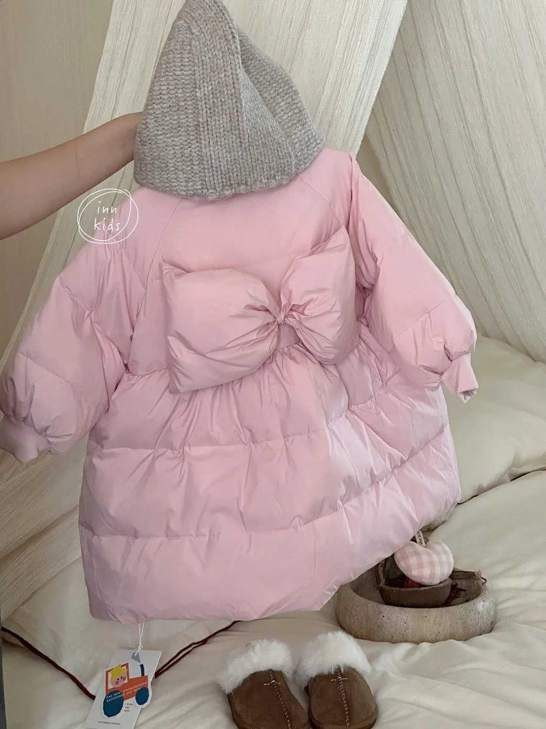 Coat Winter Girl Dress New Casual Princess Designed Children Birthday Party Clothes Kids 1-8Ys Down New Year Luxury Cute Outfit J260917