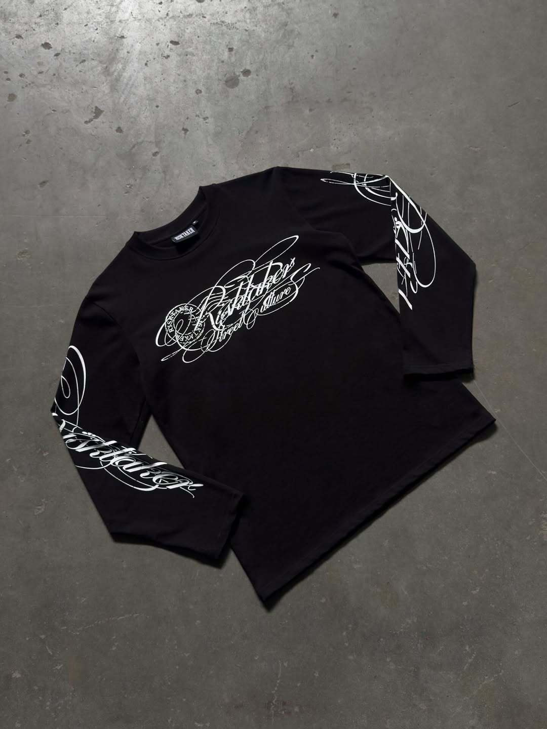 ins European and cross-border new casual style loose-fit American retro printed trendy street-style round-neck long-sleeve T-shirt, y2k 2b