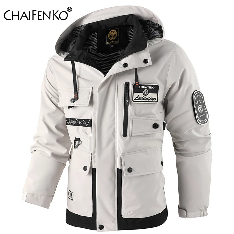 Outdoors Men Comfort Detachable Hat Solid Tops Spring Autumn Simplicity Windproof Casual Coat Fashion Versatile Jacket Men260917