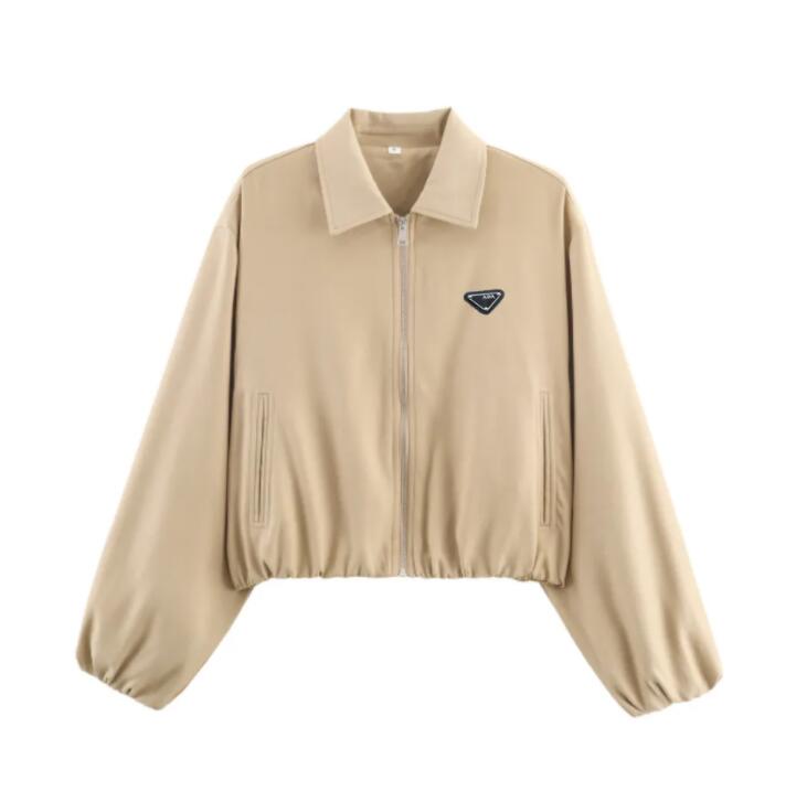 women Designer Jacket Embroidered Badge Parker Winter Zipper Jacket Windproof women Coat