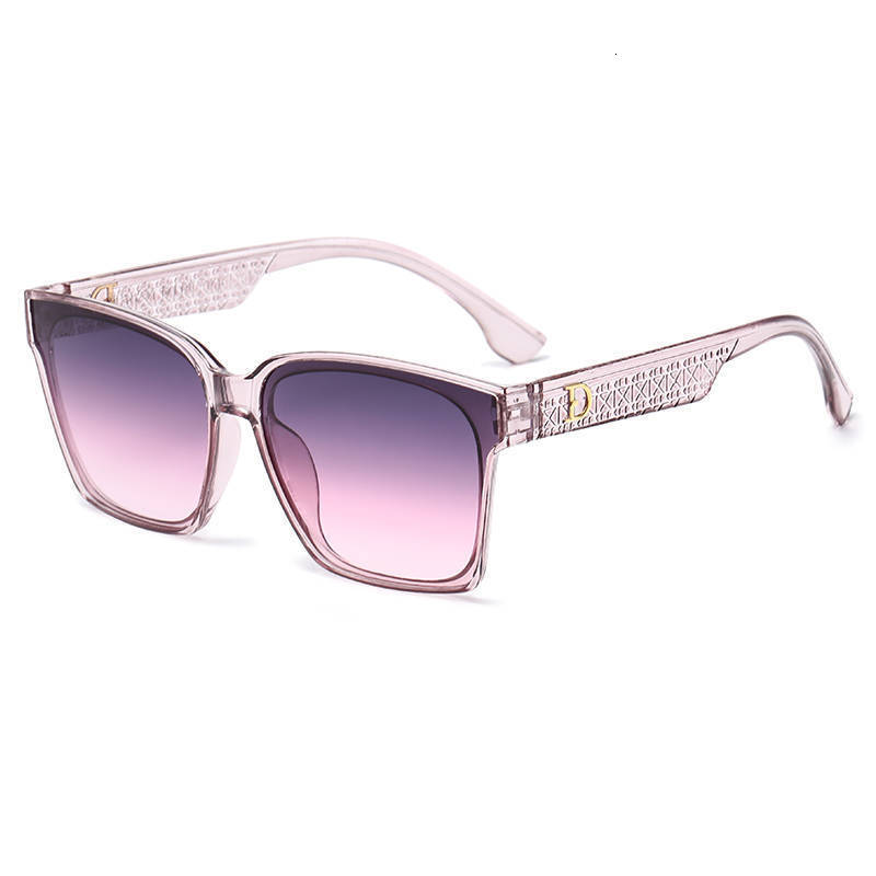High-end Designer Sunglasses Fashion Brand Designer Sunglasses Retro Square-frame Sunglasses, European American Style, Trendy Fashionable, with Touc