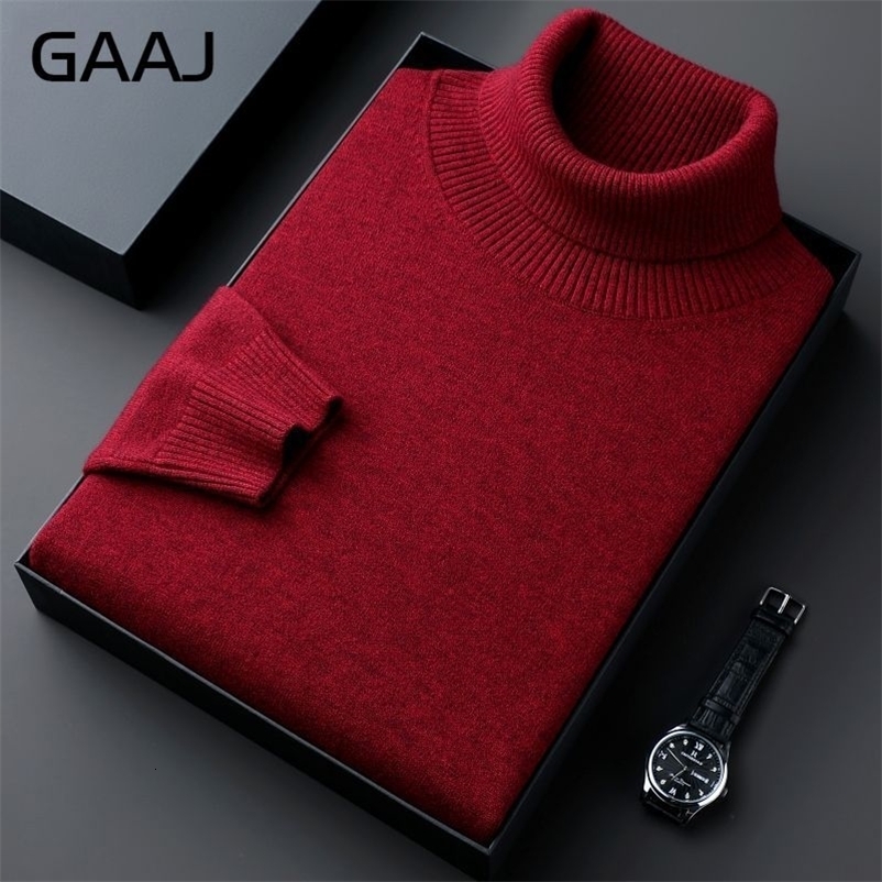 GAAJ Mens Cashmere Sweater 18 Colors Pullovers Knitted Winter Long Sleeve Jumpers Womens Looose Crew Neck Turtleneck 260916CJ