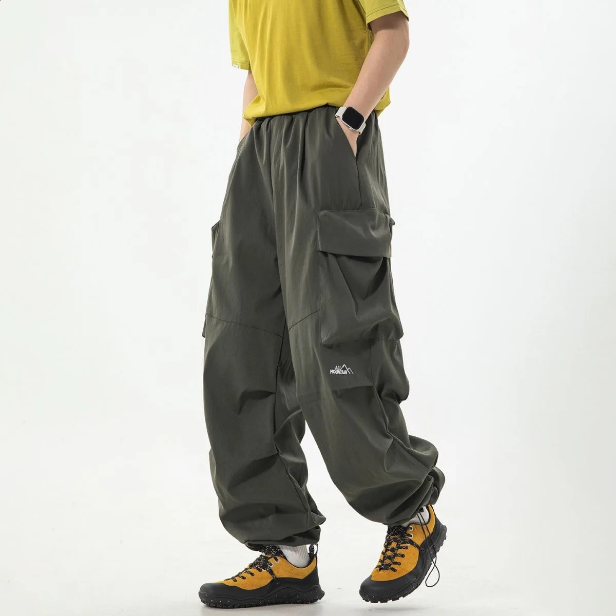 Vintage Baggy Hiking Cargo Pants Men Waterproof Casual Sport Jogging Sping Summer Parachute Pants Outdoor Wide Leg Trousers 260917