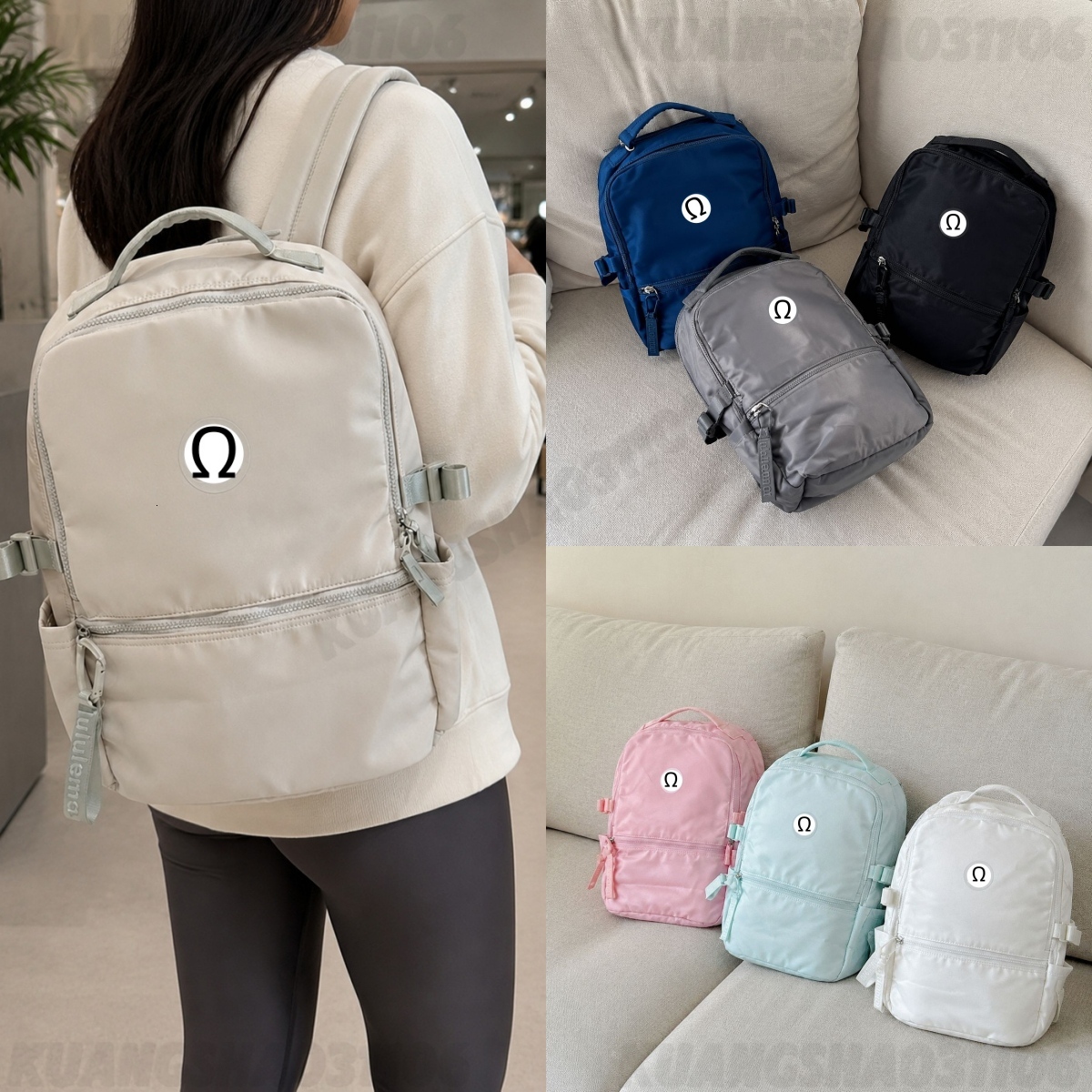 Designer Backpack 22L Yoga Backpack Yoga Daypack Gym Backpack Waterproof Nylon Outdoor Camping Travel Commuter Large Capacity School Bag b57