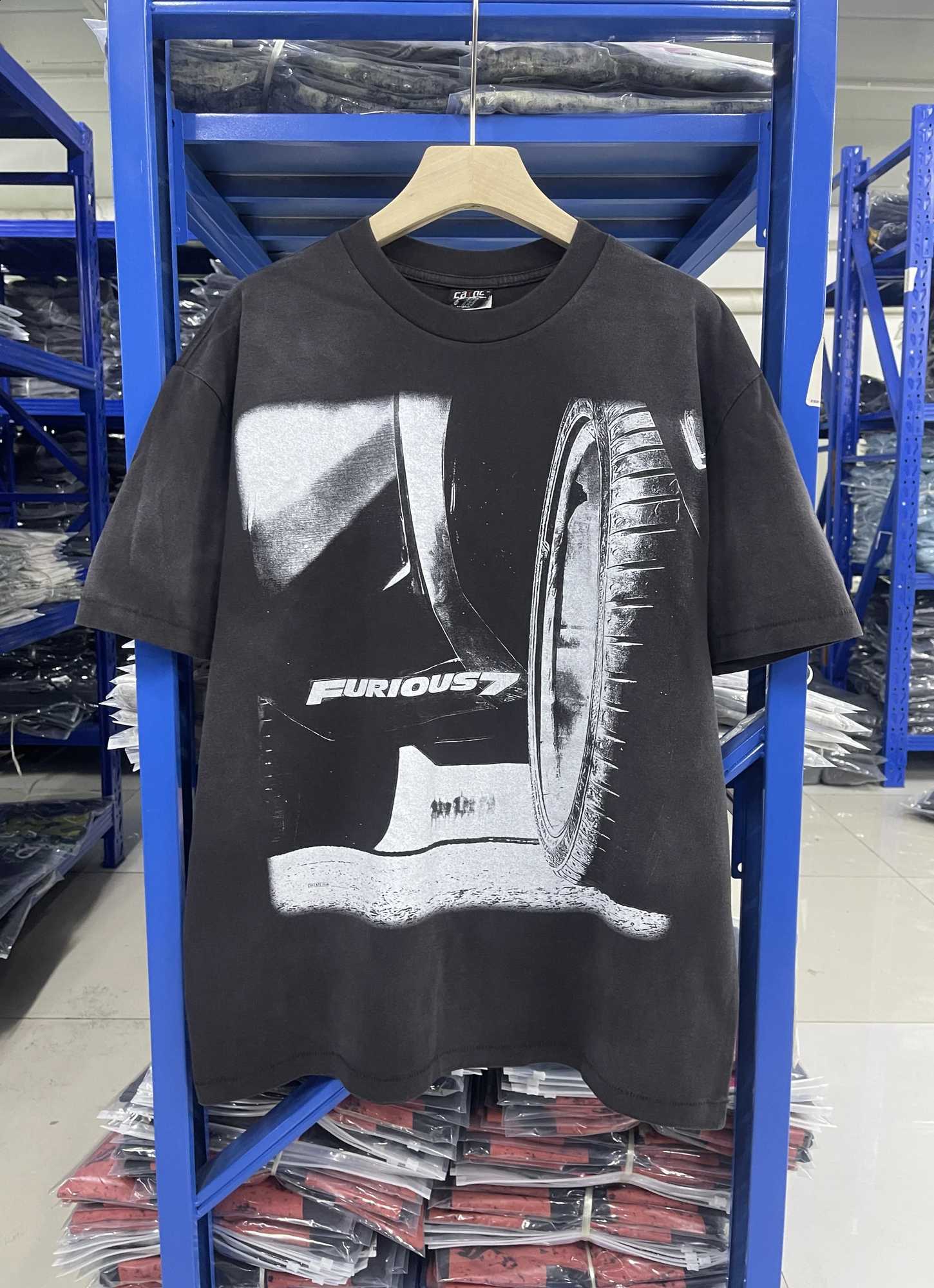 Summer Saint New High-quality Men's short-sleeved T-shirts Vintage Speed Passion Print High Street Washed Heavy Oversized Tops X260916