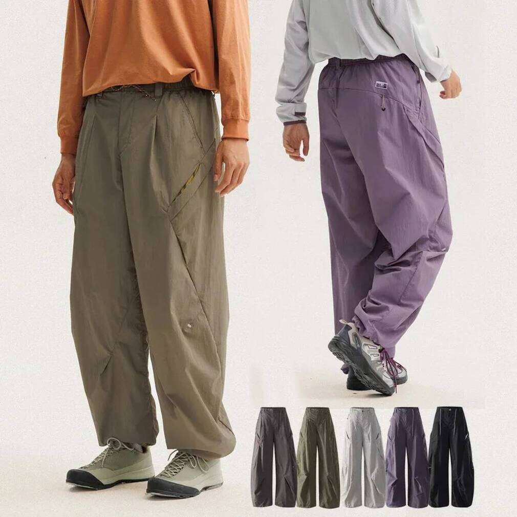 Men Women Lightweight Waterproof Quick Dry Outdoor Sport Hiking Loose Casual Techwear Track Cargo Pant Joggers outdoor Trouser 003