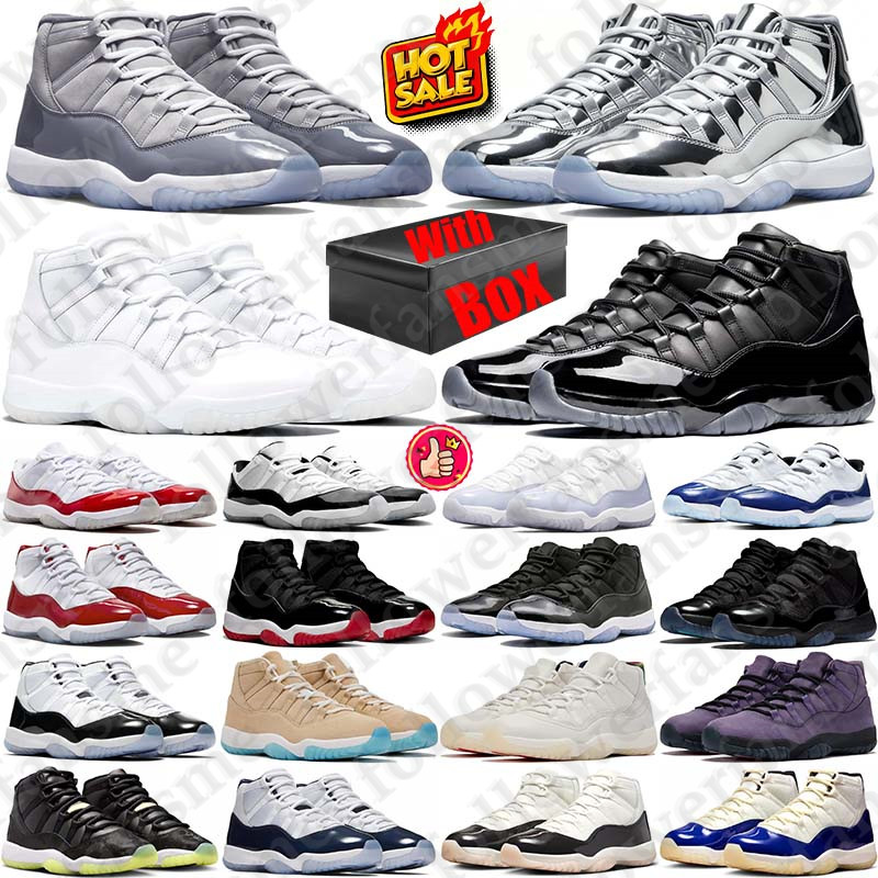 Free Shipping With Box Basketball 11 11s lows Shoes Designer Sport sneakers Gamma Blue for shoe mens womens Space Jam high UNC d h gate Cool Grey br