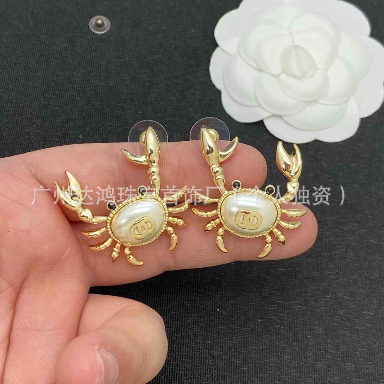 Designer Jewelry cc earrings letter inlaid diamond stud stylish and versatile accessory with a chic grandmotherly vibe