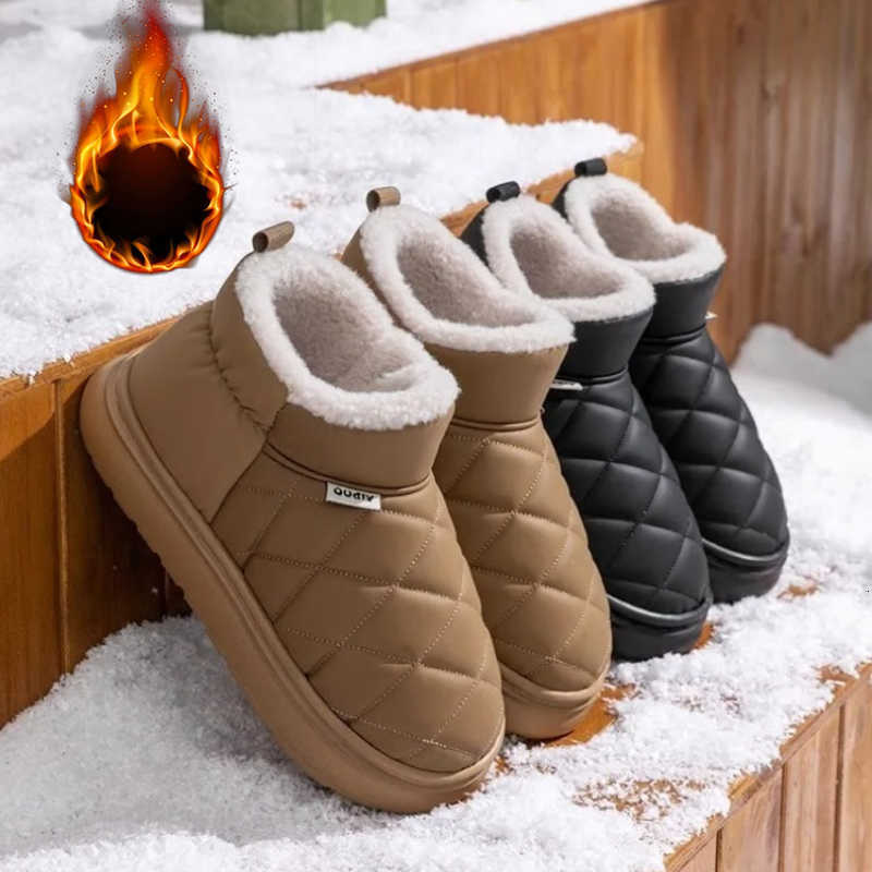 Winter Waterproof Slip Snow Resistant Boots for Women Outdoor Traction Sole with Warm Fur Lining Winter Platform SlipShoes D260917