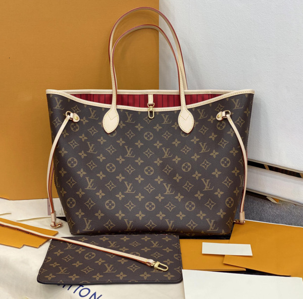 Designer Never~fulley Tote bag Monogram tote bag Luxury bag Womens large capacity Damier Ebene handbag High quality leisure travel sub mother bag Be