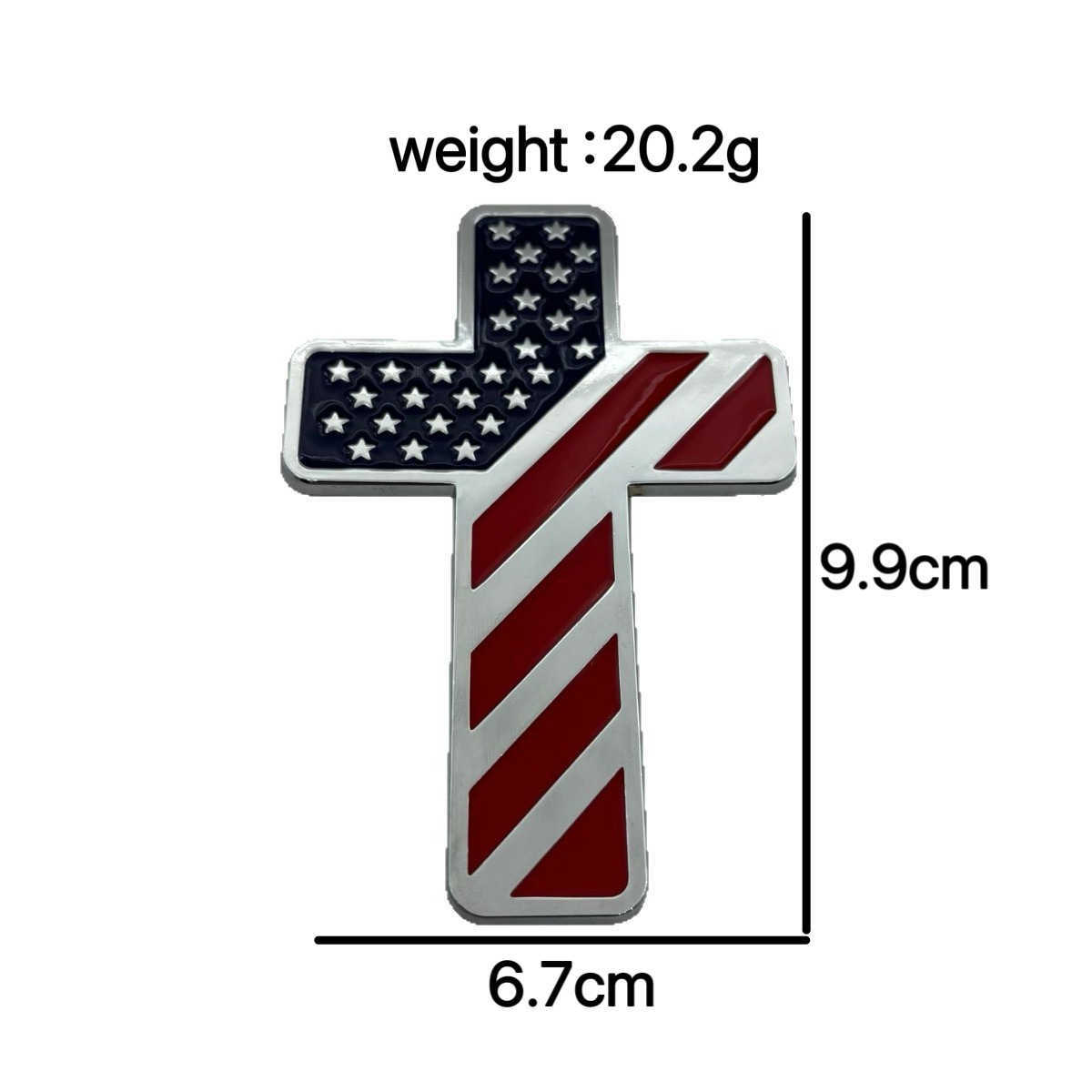 Cross Car Sticker Personalized Body Trendy Gift Couple American Flag Hip Hop Metal Accessories L26917