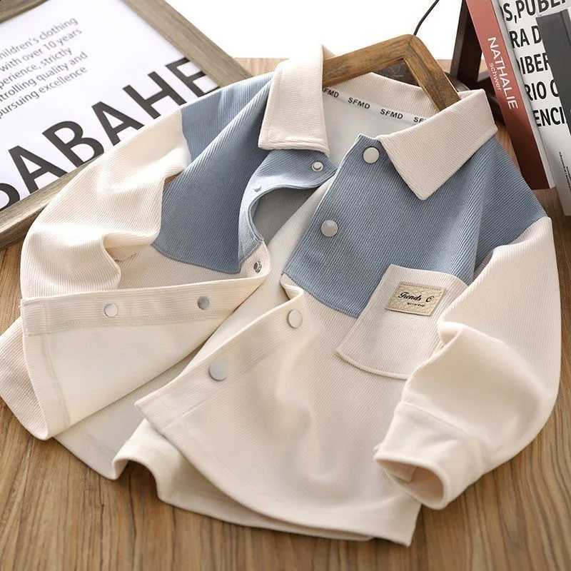 Spring Autumn New Teen Boys Jacket Patchwork Single Breasted Thin Lapel Coat For 4-14 Years Kids Handsome Casual OuterwearT260916