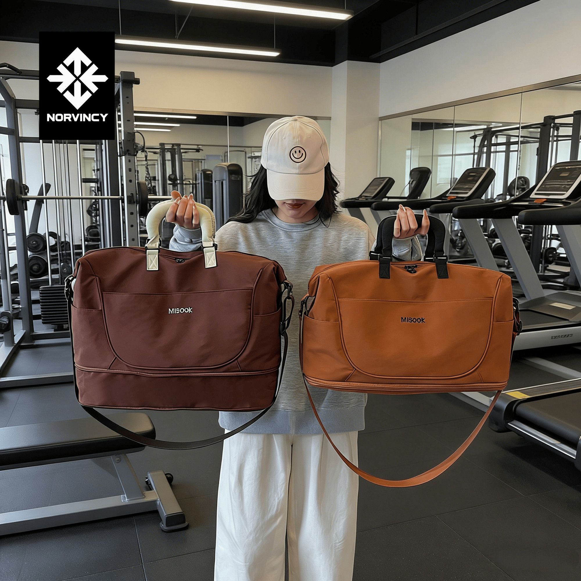 Travel Woven Large Capacity High-End Feel Single Shoulder Business Trip Fitness Storage Korean Style Women's Tote Bag Wholesale 73