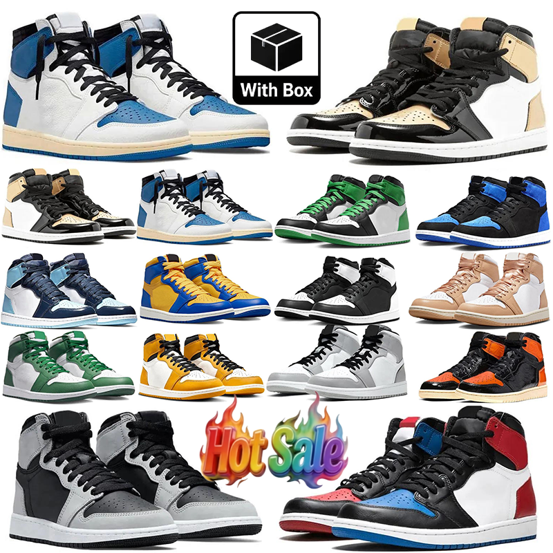 With Box Designer 1 Basketball Shoes Red Sport Royal 1s Shattered Backboard Black University Blue Smoke Grey Pine Green Mens Women Trainer Sneakers