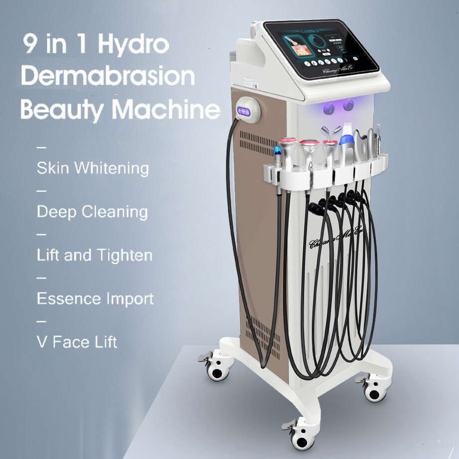 Ace CE Approved H2o2 Aqua Peeling Microdermabrasion Skin Elasticity Enhance Beauty Lifting Acne Treatment Anti-Aging Anti-Wrinkle 9 In 1 Device