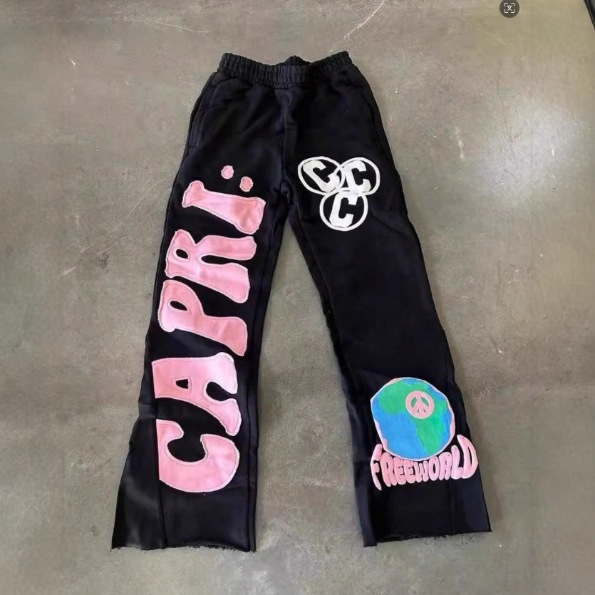 Cross-Border Foreign Trade American Street Hip-Hop Style Y2K Retro Long Letter 3D Print Sweatpants Unisex Sports Pants 47