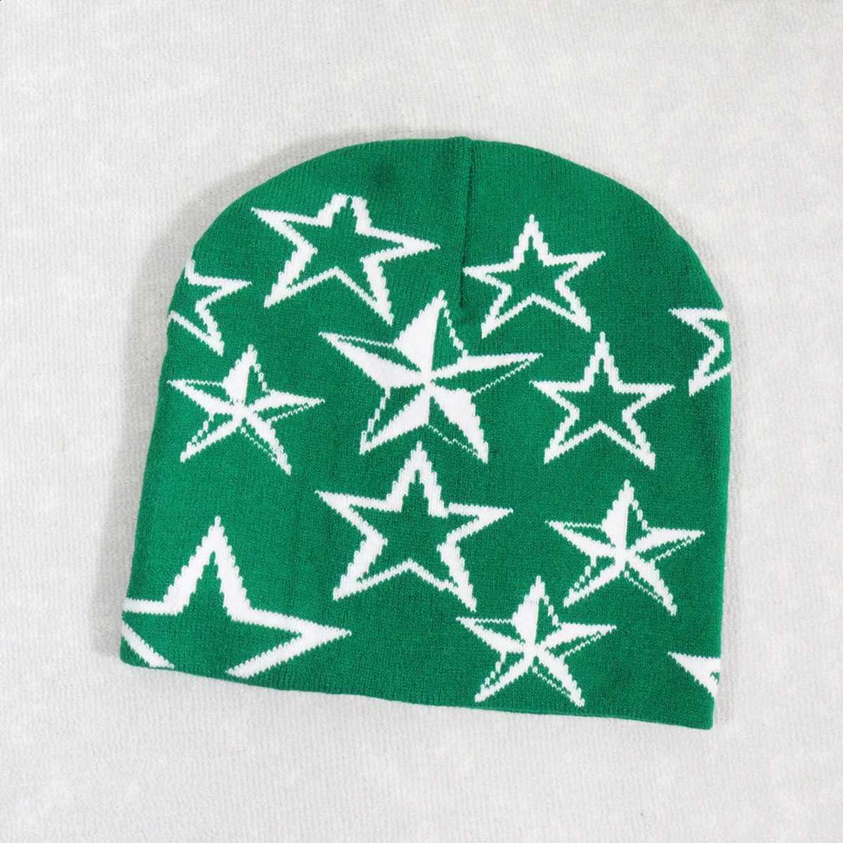 2023New Big Star Winter Warm Hat For Men Women Knitted Wool Beanies Skullie Autumn Winter Colors Gorros Skull Cold-proof BonnetT260916