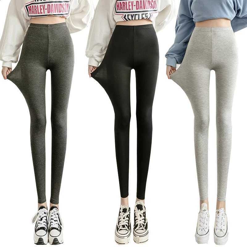 1pcs Leggings For Women Thin Modal Pant Spring Autumn Slim Elastic High-Waisted Plus Size Sports Fitness Leggings H260916
