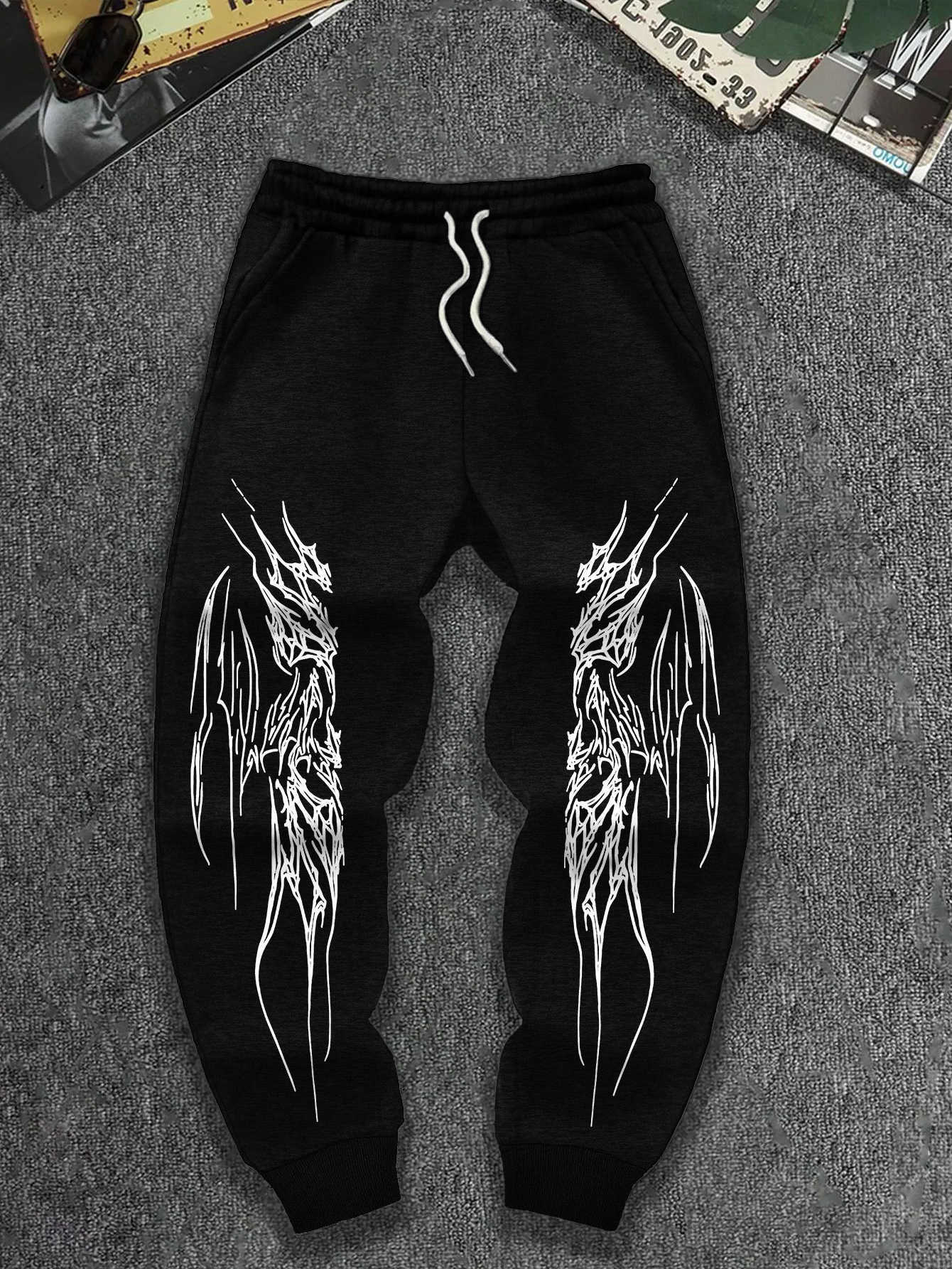 Style Fashionable Street 3D Men's Loose Ankle Sports Pants Gothic Casual Sports Jogging Pants Suitable for Both Men and WomenT260917