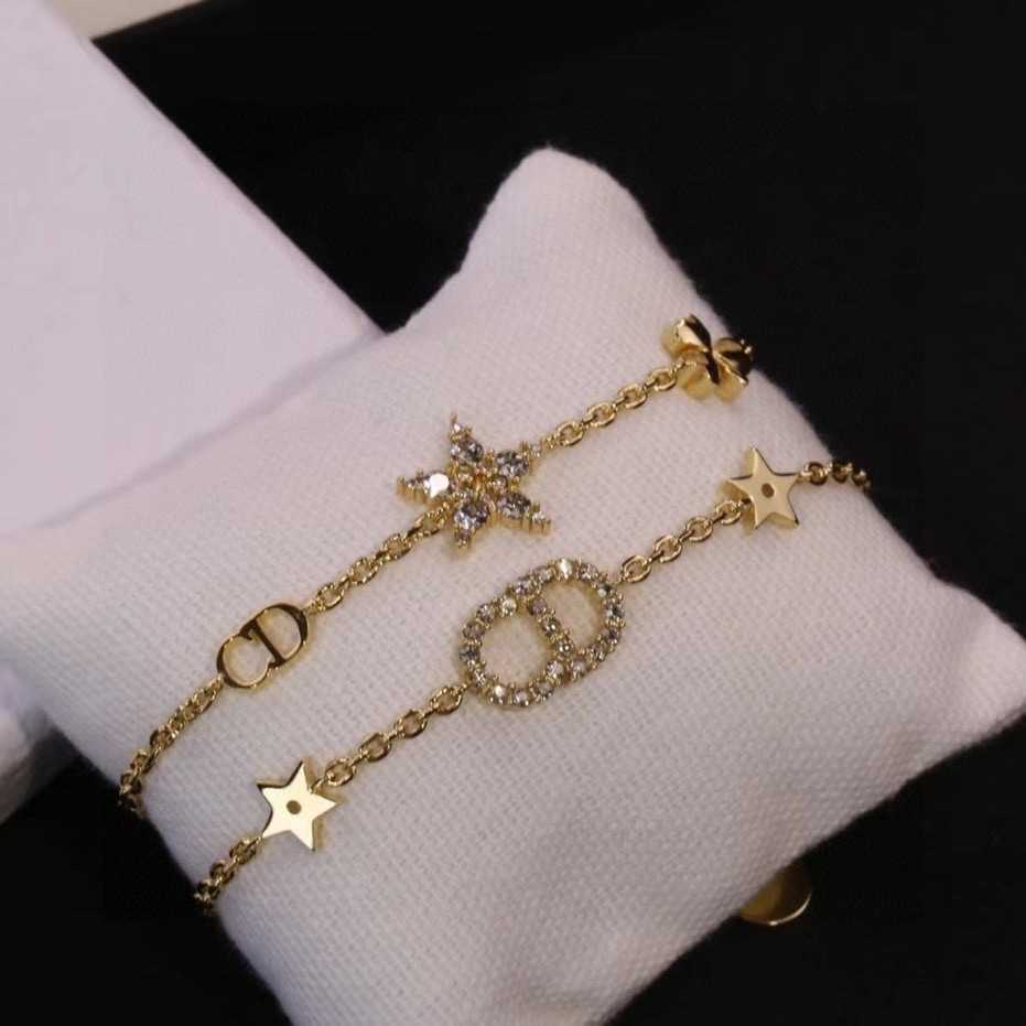 full diamond two-piece Bracelet women's net red minority design hand jewelry