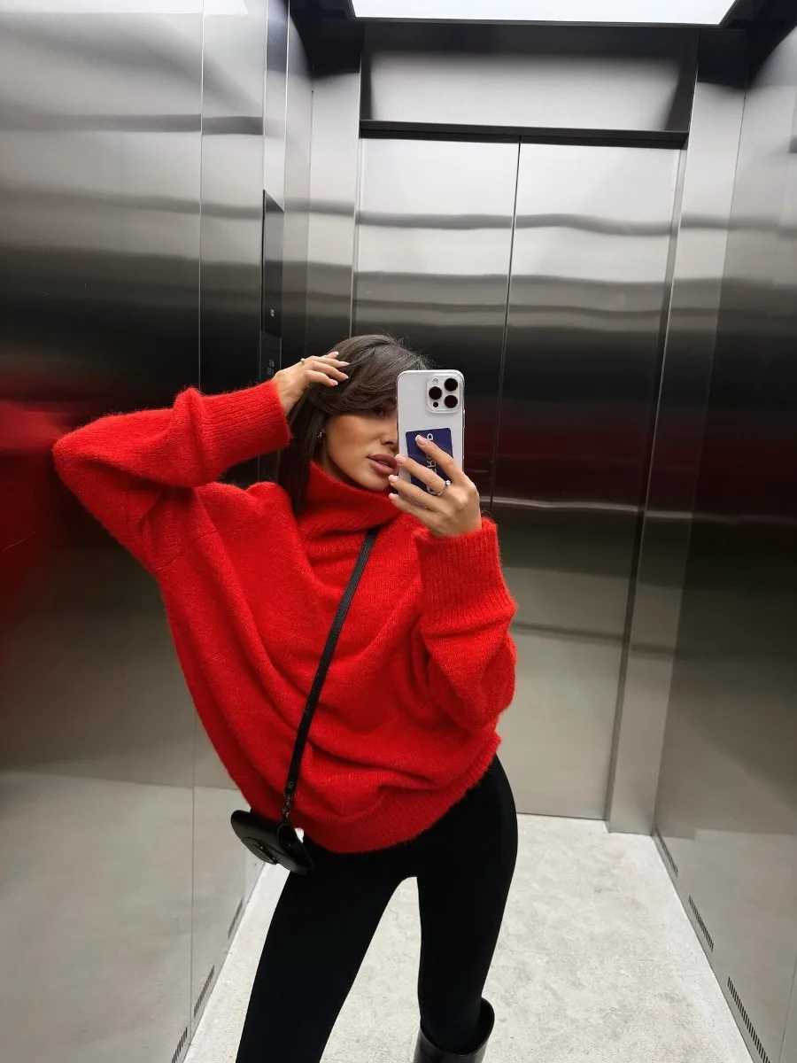 Basic Turtle Neck Sweater Women 2025 Oversized Soft Knitted Wool Pullover Female Casual Thick Warm High Quality Tops S260917FREB