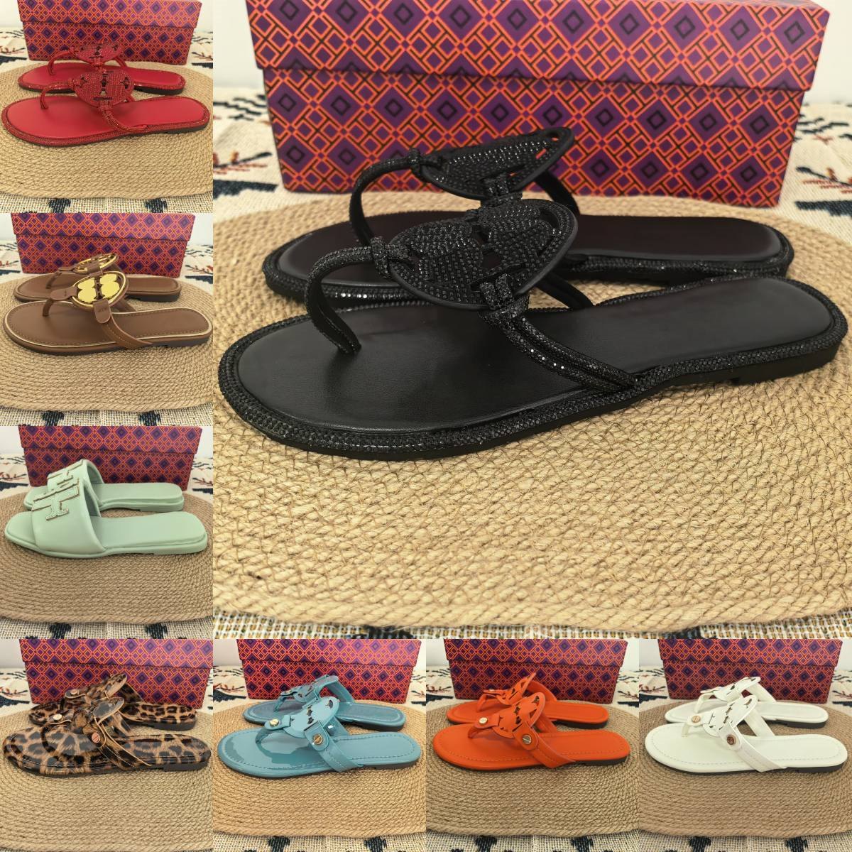 designer slippers tribute rubber slides leather flat heels claquette female womens summer outdoor shoe fashion sandals sandles 35-42 flip flops heel