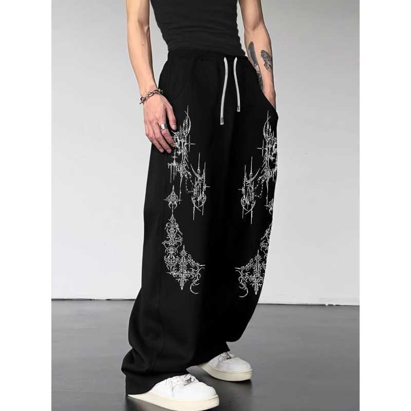 Pattern 2026 Gothic Hip Hop Fake Fitness Street Style Pants Large Size Hot Selling Summer Fashion New RetroT260917