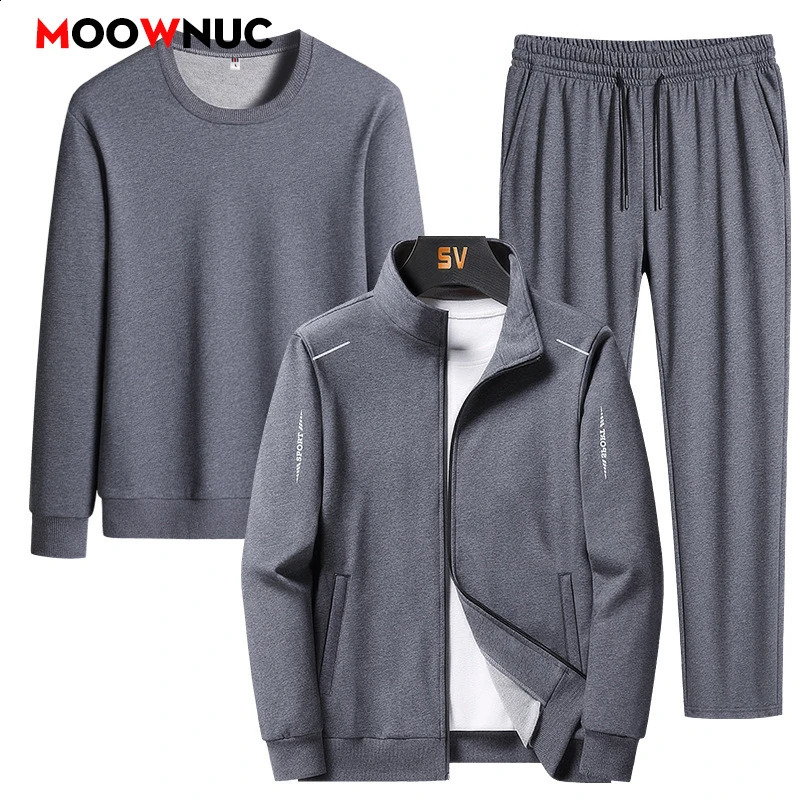 Spring Men's Sportswear Set Streetwear Casual Outdoor Camping Breathable 3-Piece Tracksuit with Hoodies And Pants Fashion 260917