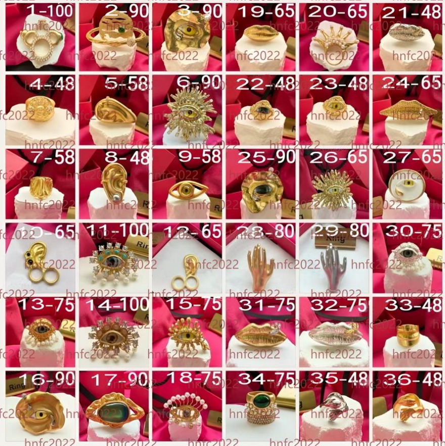 Hiphop Rock New Designed Exaggerated Gold Eye Ring Ears Mouth Lips Nose SURREAL MOUTH Adjustable Opening Rings Schiaparelli Designer Jewelry E331