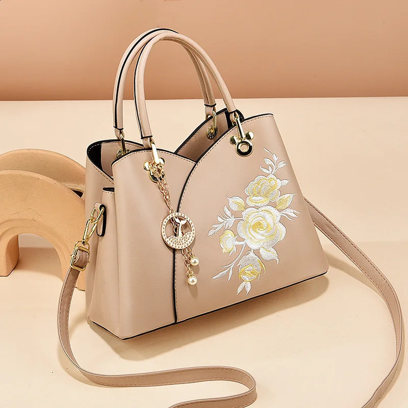Casual Handbags High Quality Embroidered Leather y Messenger Sac ner Tote Shoulder Crossbody Bags for Women 260916