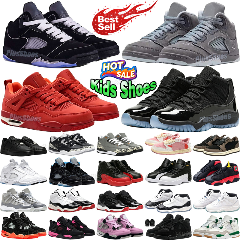 Kids Shoes 4s 5s 11s 12s Low Basketball Designer Kids Sneakers Reverse Mocha baby Kids Trainers Youth Boys Girls Children Toddlers Running Outdoor S