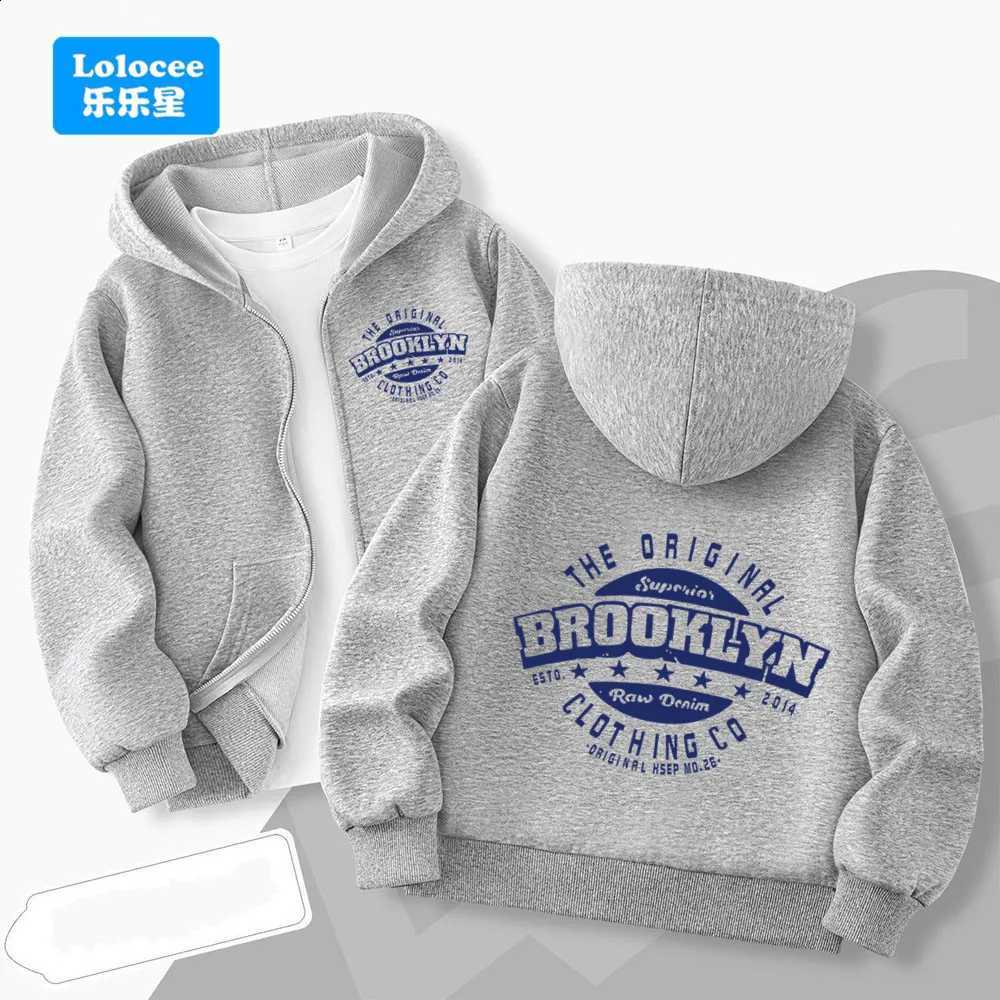 Letter Boys Brooklyn Printed Zip-up Hoodie Full Sleeve Streetwear Fashion Spring Autumn Boy Girl Zipper Jacket Coat ZMBL1T260916