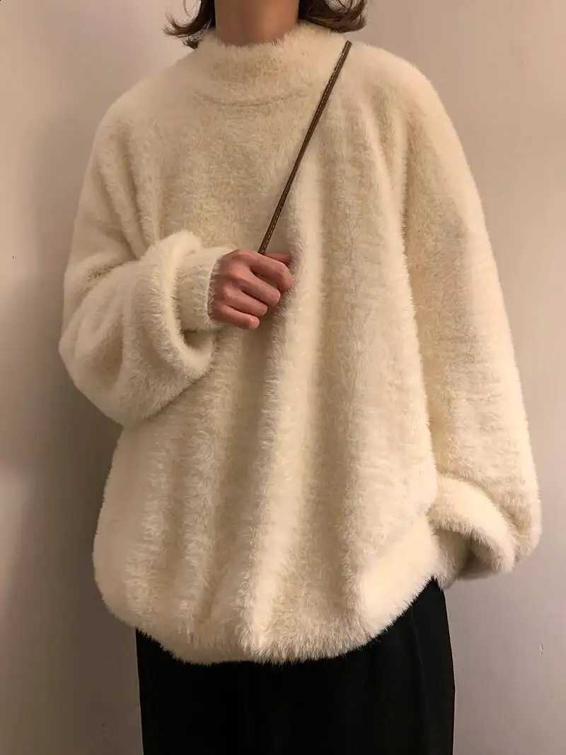 Autumn Men's 2025 Knitting Sweater Winter Mohair Sweater Thickened Japanese Lazy Retro Trendy Knit Sweatshirt Outerwear J260916