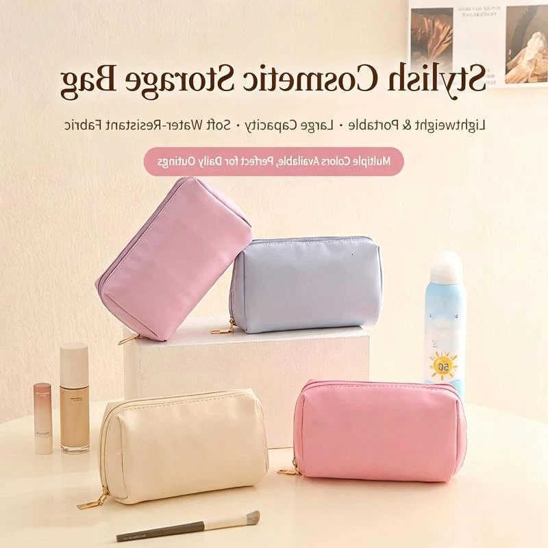 Waterproof Makeup Bag Lightweight Large Capacity Durable Cosmetic Pouch for Women Commuting Long Distance TravelT260917