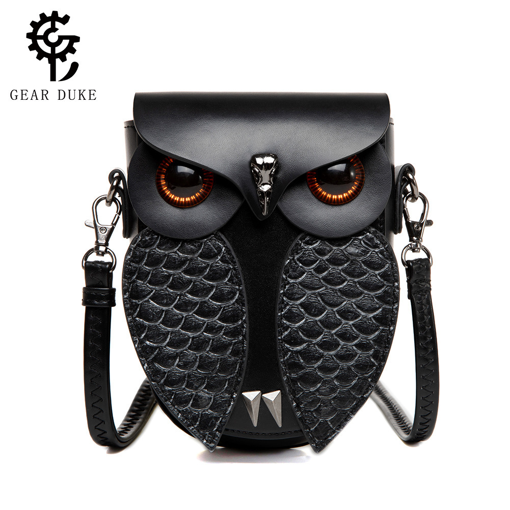 Hot Sale European And American Punk Style Women's Single Shoulder Crossbody Bag Creative Snake Pattern Splicing Anchor Head Eagle Handbag Fashi