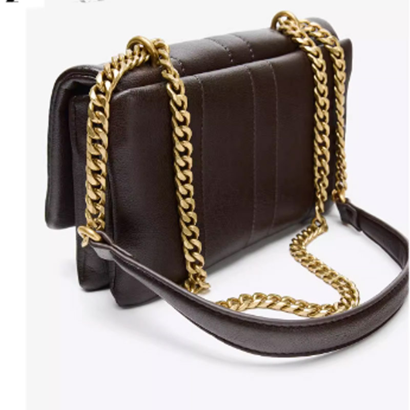 Luxury Soft Pu Leather Chain Shoulder Bag Design Casual Women Purses and Handbag Clutch Tote Bags