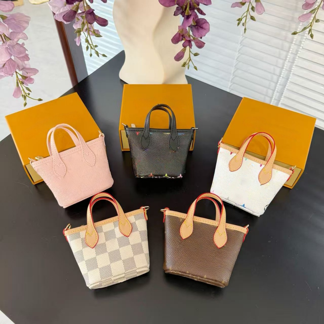 mini nano tote bag charm designer removable chain crossbody purse women holder ornament neverfu11 shoulder bag luxury small coin card 12cm