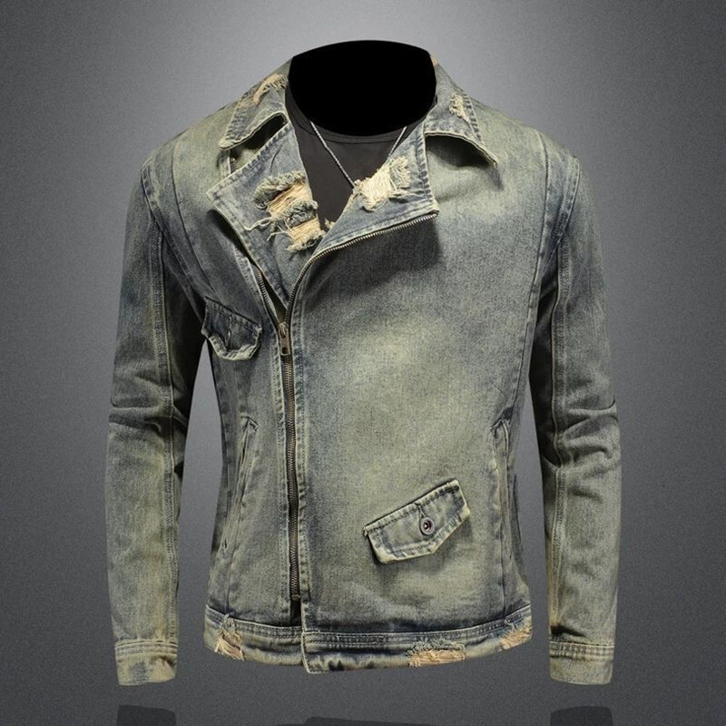Spring and Autumn New Fashion Trend Retro Motorcycle Denim Men's Casual Loose Sports Large Size High Quality Jacket M-4XL 26Y0917