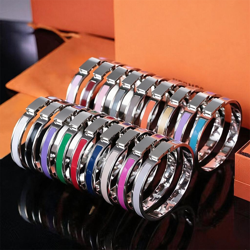 Bracelet de marque H de haute qualité, ne se décolore pas, 8mm, de luxe, à la mode, bijoux de créateur pour femmes