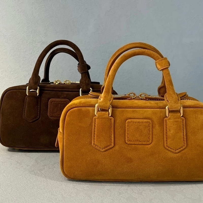 Quality Designer Women Suede Shoulder Bag Luxury Men's Messenger Daily Commuter Mini Briefcase Fashion Bowling Crossbody sling bag travel