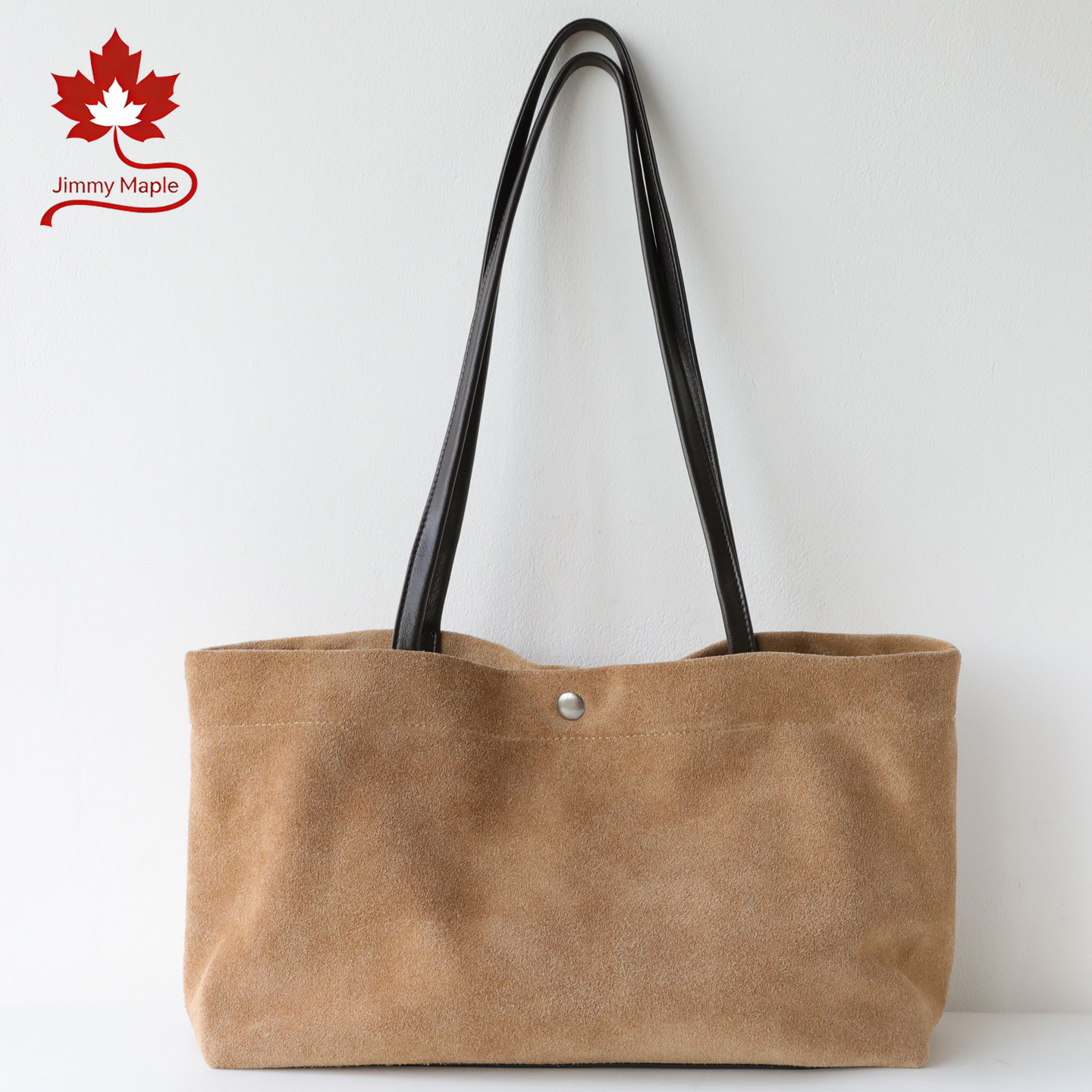 Simple Large-Capacity Tote For Commuting, Made With Suede And Top-Grain Cow Leather Handle , Underarm Shopper Shoulder Bag Suotong260917